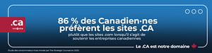 86% des Canadien•nes préfèrent les sites .CA